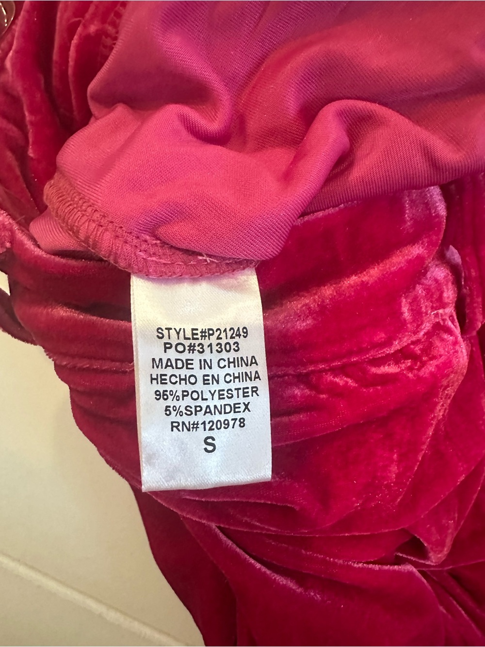 NWT Entro Wide-Leg High-Rise Velvet Pants in Fuchsia Sz S,M,L - Picture 9 of 10